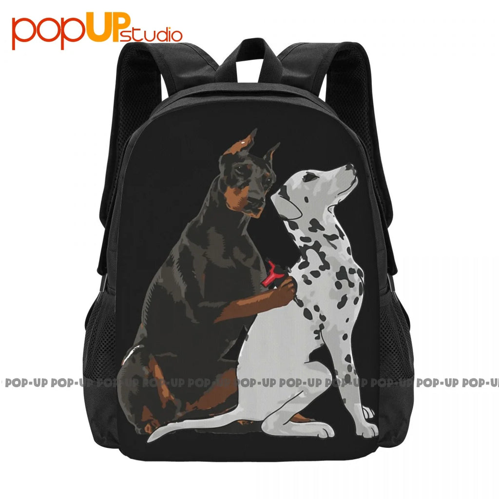 Doberman Tattoo Dalmatian Dog Backpack Large Hot Foldable Gym Bag