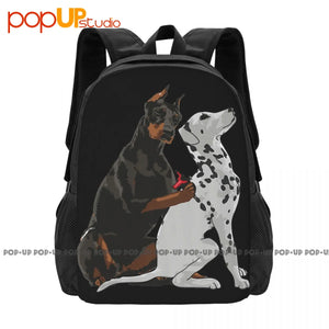 Doberman Tattoo Dalmatian Dog Backpack Large Hot Foldable Gym Bag