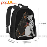 Doberman Tattoo Dalmatian Dog Backpack Large Hot Foldable Gym Bag