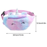 Cartoon Plush Waist Bag Kids Fanny Pack Women Belt Bag