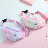 Cartoon Plush Waist Bag Kids Fanny Pack Women Belt Bag