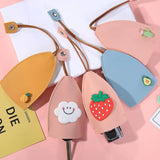 Fruit Cartoon Key Bag Mini Compact PU Leather Key Wallets Girls Key Holder Case