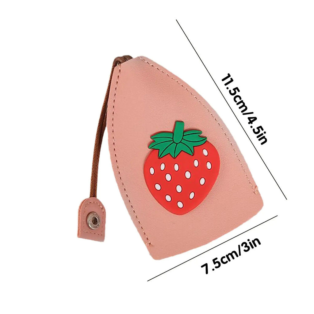 Fruit Cartoon Key Bag Mini Compact PU Leather Key Wallets Girls Key Holder Case