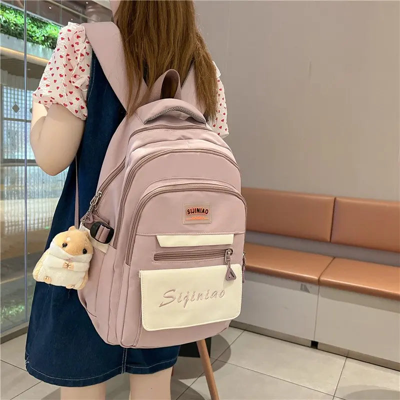 Girls Backpack Large Capacity School Bags for Teens Harajuku Student Bookbag