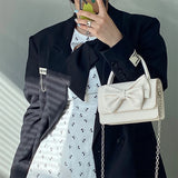 Girly Bowknot Small Shoulder Bag PU Leather Women Crossbody Bag