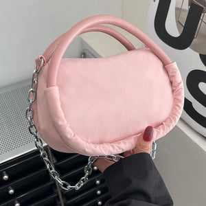 Bread Shape Clutch Bag Small Tote Purse Chain Shoulder Bags