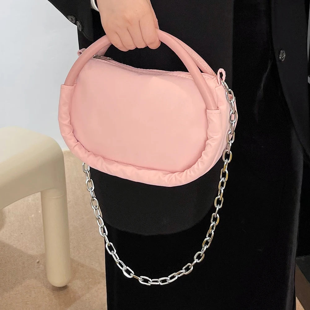 Bread Shape Clutch Bag Small Tote Purse Chain Shoulder Bags