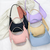 Nylon Hobo Tote Handbag Small Shoulder Bag with Zipper Closure