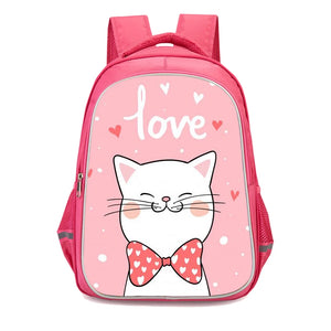 Kids Schoolbags Waterproof Large Capacity Love Of Cat Print Children School Back