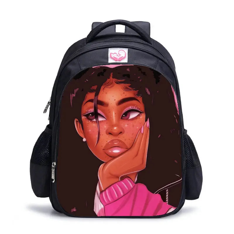 African Ballerina Dancing Backpack for Kids School Bags