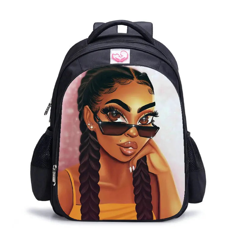African Ballerina Dancing Backpack for Kids School Bags