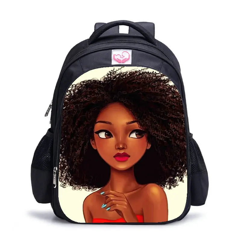 African Ballerina Dancing Backpack for Kids School Bags