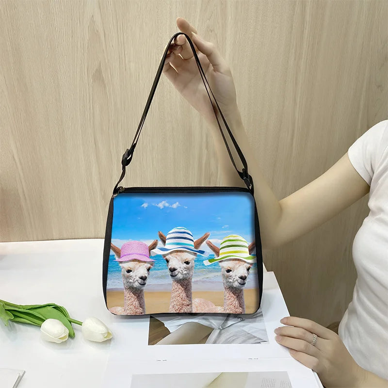 Alpaca Chain Crossbody Bag Cartoon Animal Handbag