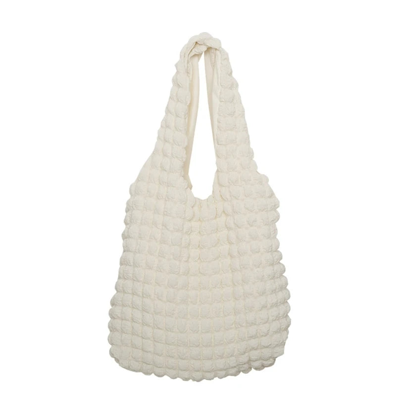 Pleated Women Shoulder Bags Large Capacity Vest Underarm Bag Portable