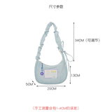 Flower Rabbit Embroidery Purple Underarm Bag Women's Tote