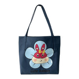 Rabbit Canvas Bags for Women Large Capacity Cotton Cloth Shoulder Bags