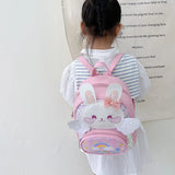 Rabbit PU Children School Backpacks with Wing Girls Princess Bow Bags
