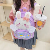Rabbit PU Children School Backpacks with Wing Girls Princess Bow Bags