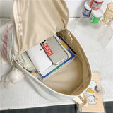 Rabbit Young Girl School Backpack Pink Women Bagpack Nylon Cartoon Schoolbag