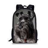 Schnauzer Dog 3D Print Bookbag Children Schoolbags For Girls Boys Backpack