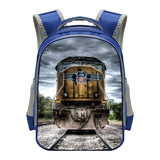 Train Pattern Kids Backpack School Bag for Boys
