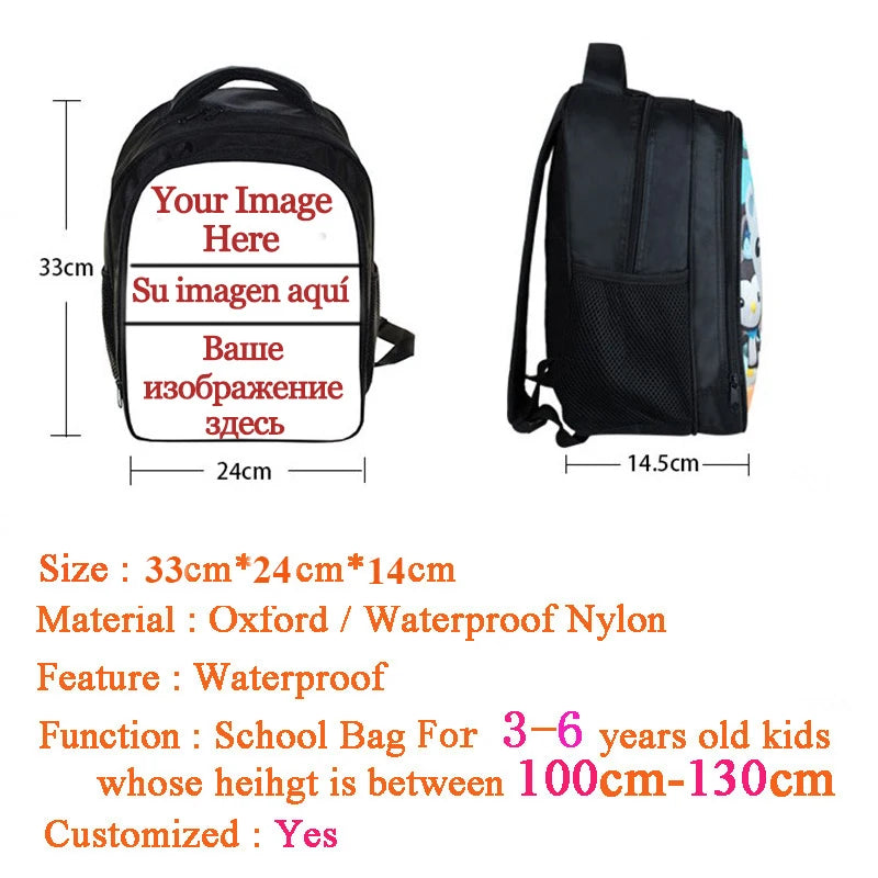 Train Pattern Kids Backpack School Bag for Boys
