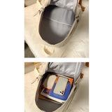 Solid Youth Bookbag Student Girls Boys Casual Large Capacity School Travel Bag