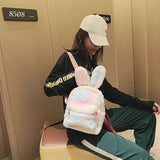 Cute Bunny Plush Backpack with Rabbit Ears
