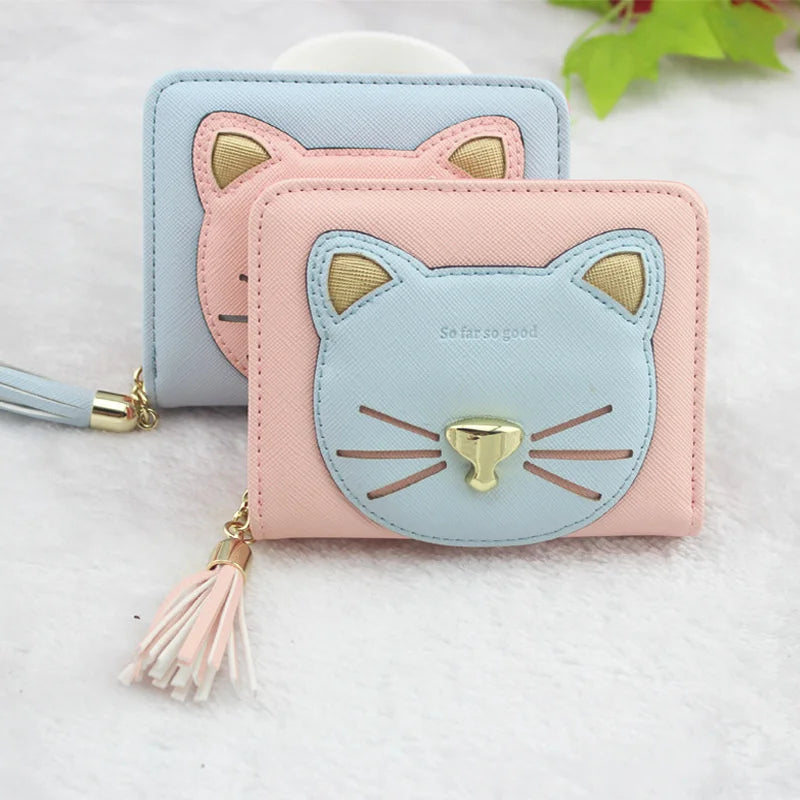 Cat Cartoon Zipper Wallet Women's Purse