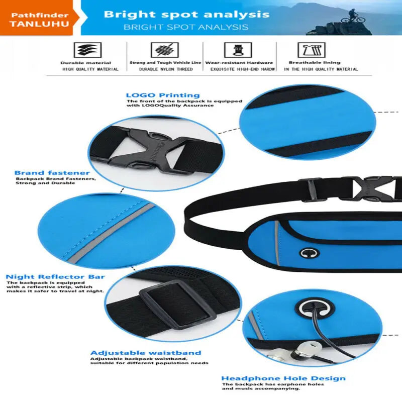 Outdoor Cycling Bum Bag Waist Pouch for Hiking Running Sport