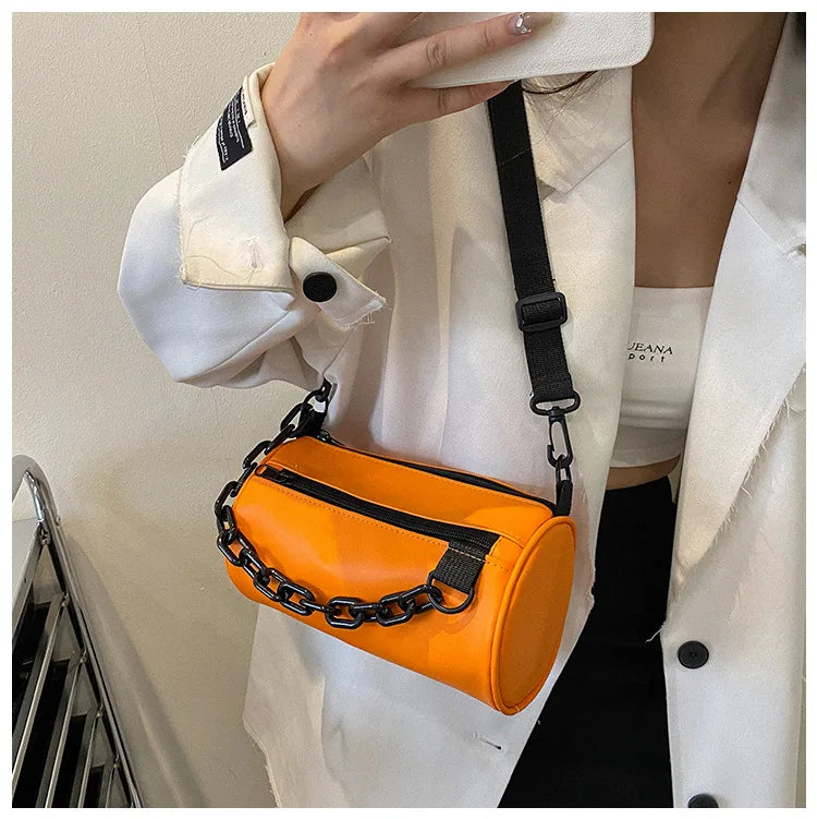 Solid Chain Shoulder Bags Vintage Messenger Bags
