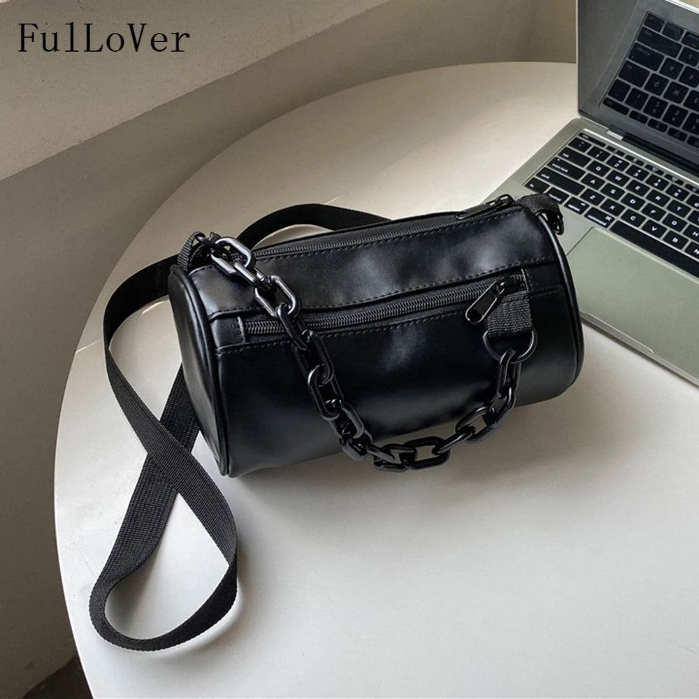 Solid Chain Shoulder Bags Vintage Messenger Bags