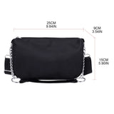 D0LF Nylon Crossbody Bag with Zipper Storage Pouch