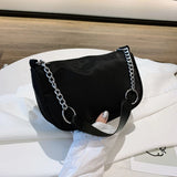D0LF Nylon Crossbody Bag with Zipper Storage Pouch
