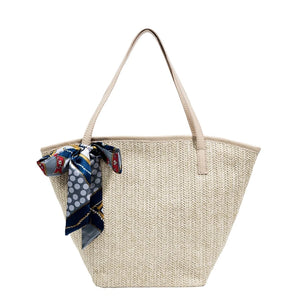 D0LF Straw Beach Bag Vintage Bohemian Summer Vacation Casual