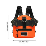D0LF Summer Canvas Dog Backpack Harness Bat Wing Small Puppy Saddle Bag