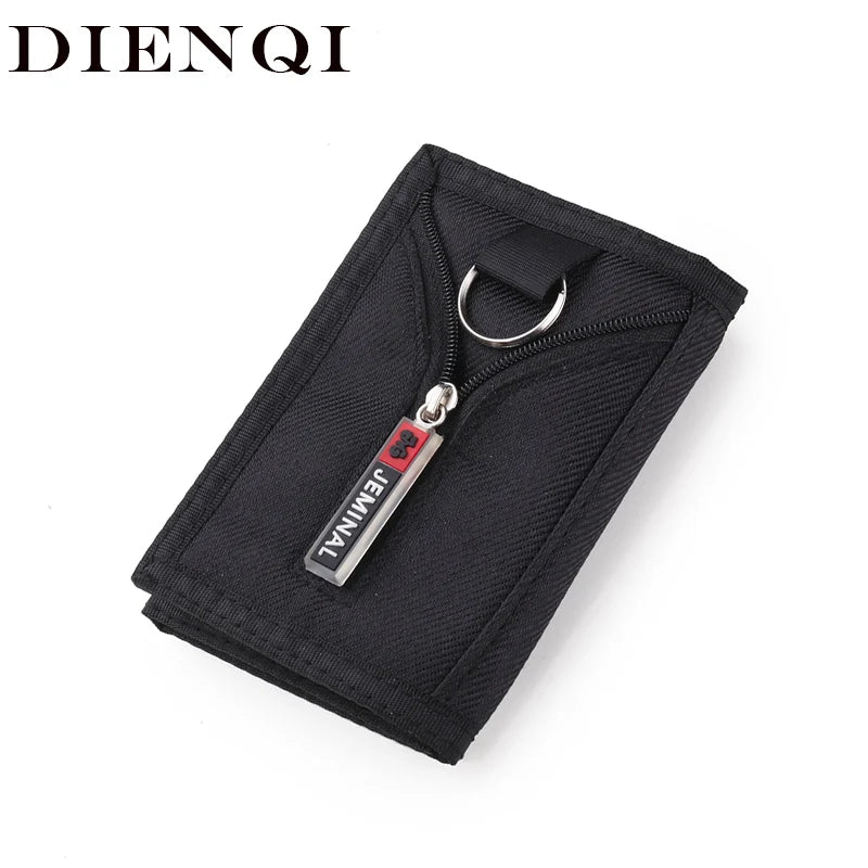 Canvas Wallets Money Purse Bags Men Women Slim Thin Zipper Mini Wallet