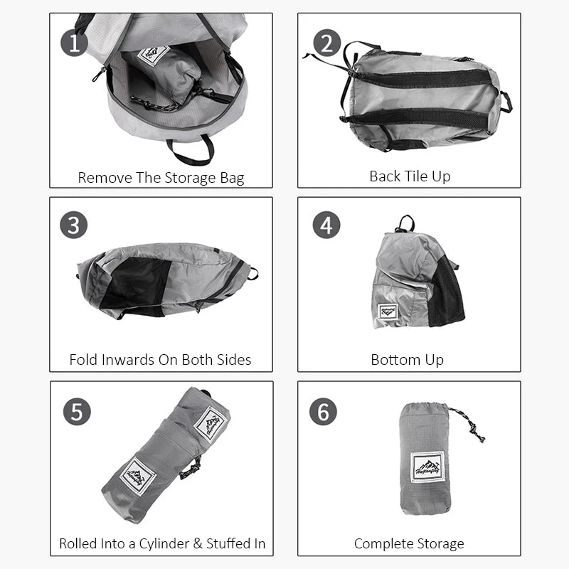 Waterproof Collapsible Sport Pack Bags Unisex Anti-theft Backpack Woman Travel