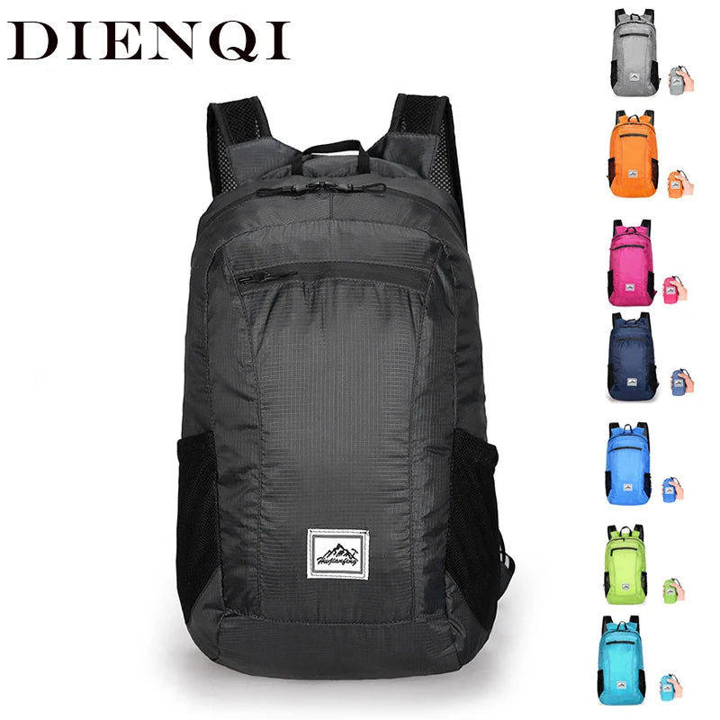 Waterproof Collapsible Sport Pack Bags Unisex Anti-theft Backpack Woman Travel