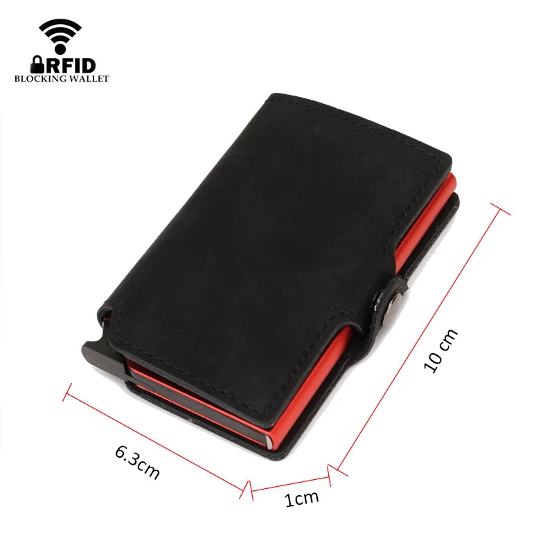RFID Metal Ultrathin Business Card Holder Cash Pocket Money Bag Wallet