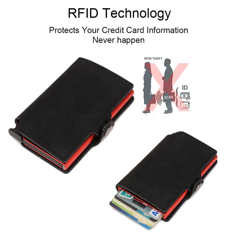 RFID Metal Ultrathin Business Card Holder Cash Pocket Money Bag Wallet