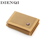 RFID Canvas Men Wallets Slim Thin Wallet Zipper Money Bag