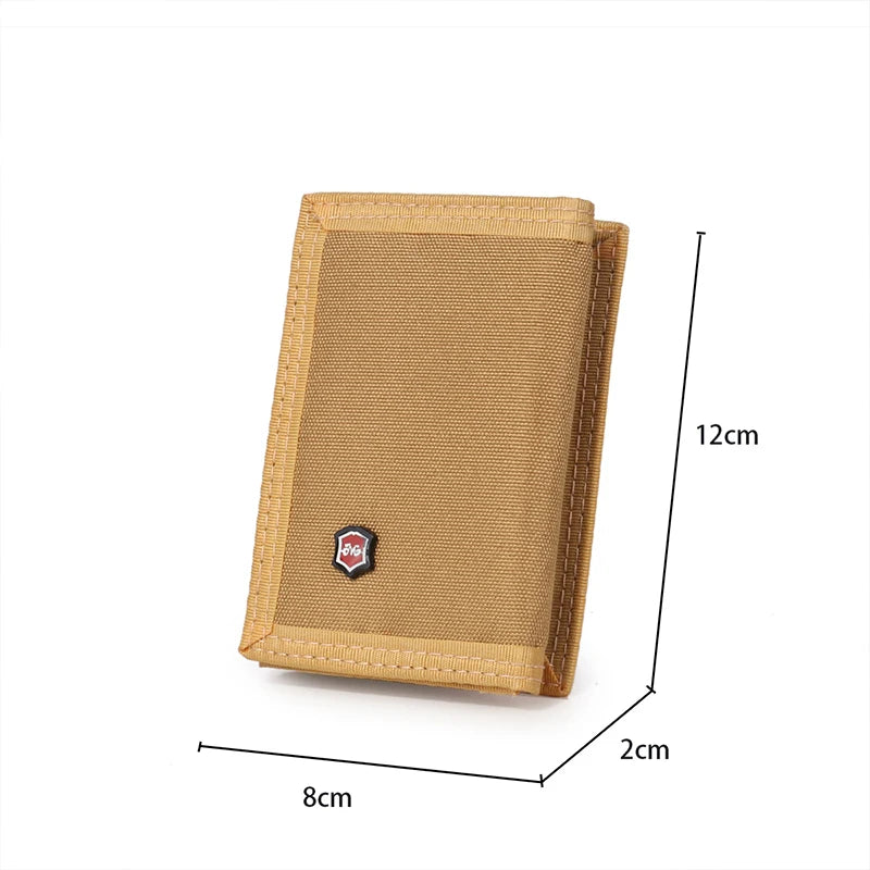 RFID Canvas Men Wallets Slim Thin Wallet Zipper Money Bag