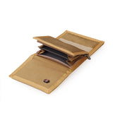RFID Canvas Men Wallets Slim Thin Wallet Zipper Money Bag