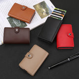 RFID Pull-out CardHolder Men Wallets Slim Metal Wallet Male Vintage Smart Purse