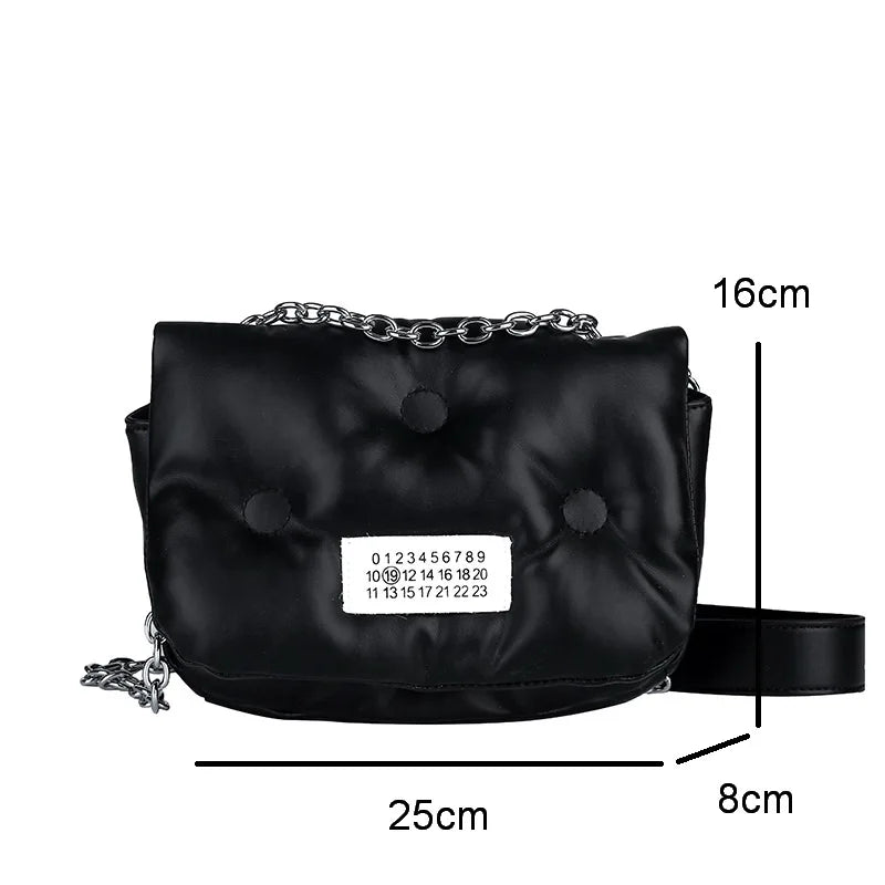 Famous Women Bags PU Chain Crossbody Bags Ladies Shoulder Bag