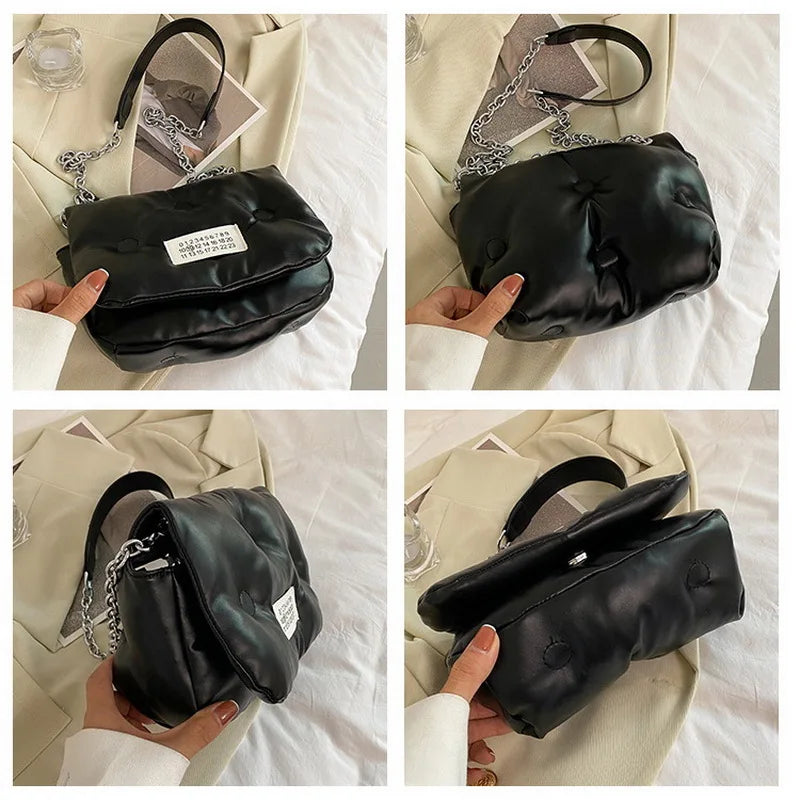 Famous Women Bags PU Chain Crossbody Bags Ladies Shoulder Bag