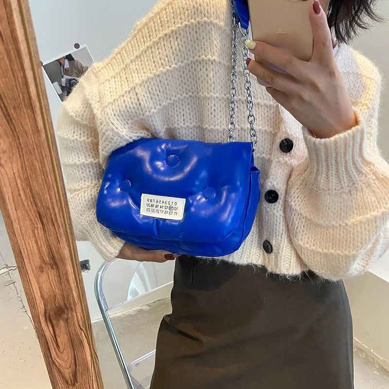 Famous Women Bags PU Chain Crossbody Bags Ladies Shoulder Bag