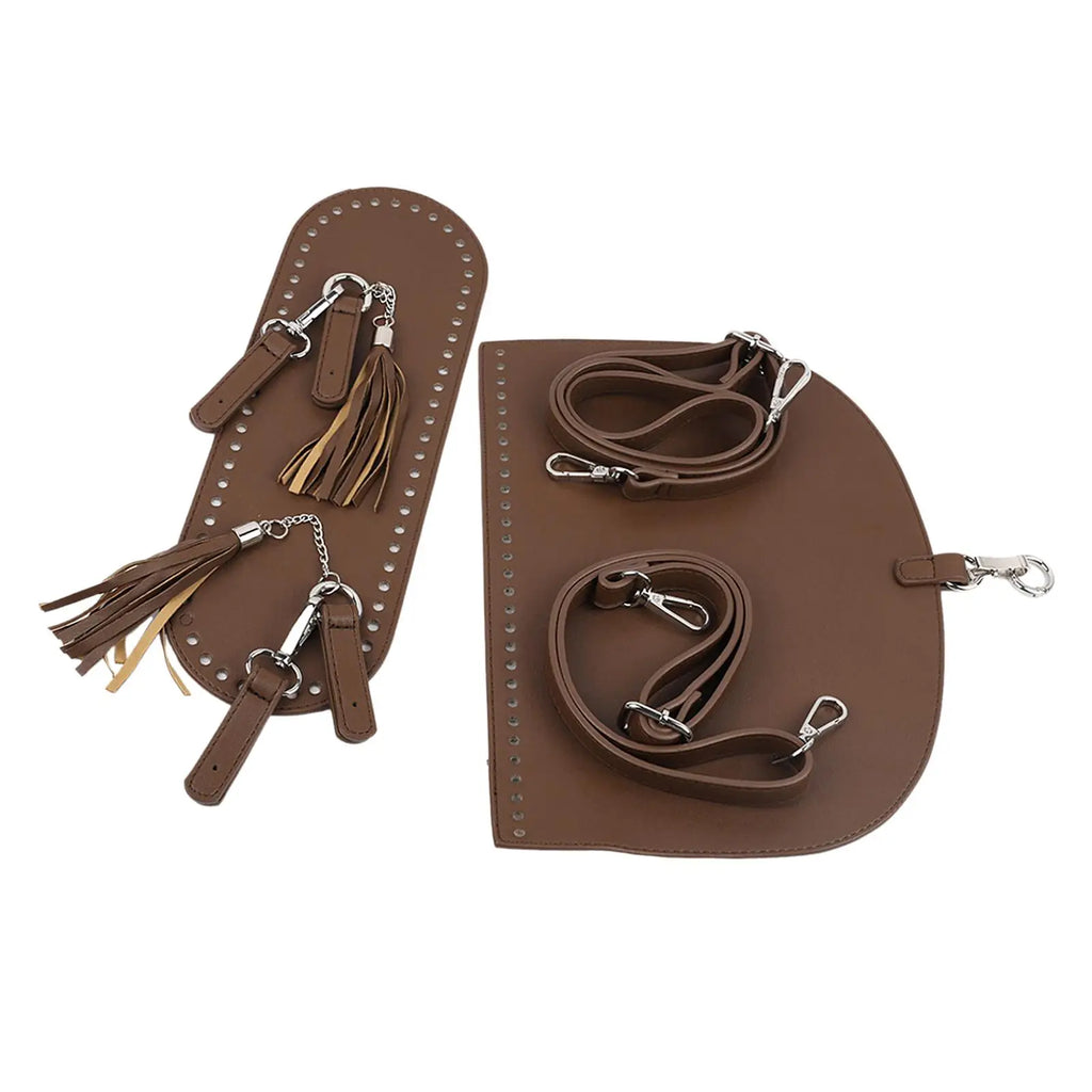 DIY PU Bag Knitting Set Cover Shoulder Strap Crochet Bag Purse Making