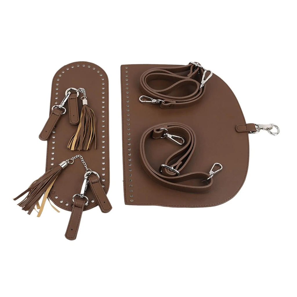 DIY PU Bag Knitting Set Cover Shoulder Strap Crochet Bag Purse Making